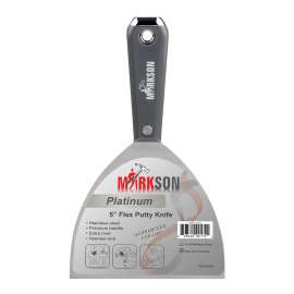 MARKSON Putty Knife 5", Scraper Tool Stainless Steel Blade, Paint Scraper with Nylon Handle Hammer End