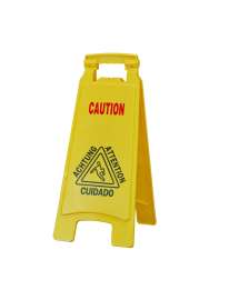 PLASTIC PRINCE Wet Floor Sign, Slippery When Wet A-Frame Caution Sign, Bright Yellow