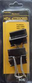 Plextool Binder Clips Black 1-1/4", 3pcs/PK, 24 PK/Box, Total 72pcs (PLX00525)