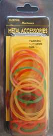 Plextool Rubber Band, Assorted Colors 1", 9g/PK, 24 PK/Box, (PLX00565)