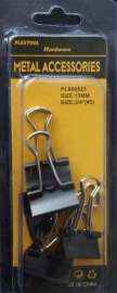 Plextool Binder Clips Black 3/4", 6pcs/PK, 24 PK/Box, Total 144pcs (PLX00523)