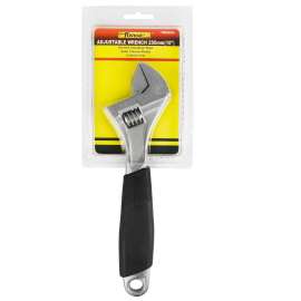 adjustable wrench 10"(250mm), CRV steel with santin chrome plated, insulated grip