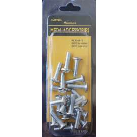 Plextool Round Head Combination Machine Screws 3/16x5/8", 20pcs/PK, 24 PK/Box, Total 480pcs (PLX00670)