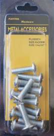 Plextool Round Head Combination Machine Screws 1/4x3/4", 12pcs/PK, 24 PK/Box, Total 288pcs (PLX00674)