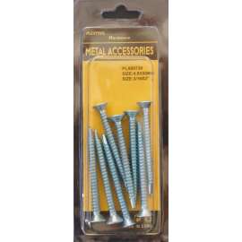 Plextool Self Drilling Phillips Flat Head for Metal Plate/Galvanized Sheet, 3/16 x 2", 8pcs/PK, 24 PK/Box, Total 192pcs (PLX00739)