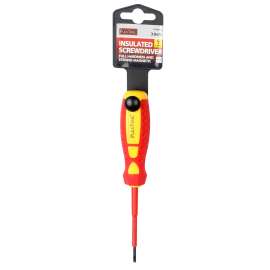 Plextool 1/8"x3" Slotted Insulated Electrical Magnetic Screwdriver (3.0x75) (PLX00278)