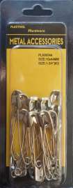 Plextool Safety Pins #3, 1-3/4", 22pcs/PK, 24 PK/Box, Total 528pcs (PLX00544)