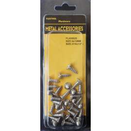 Plextool Flat Head Phillips Stainless Steel Screws 3/16x1/2", 30pcs/PK, 24 PK/Box, Total 720pcs (PLX00620)