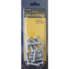 Plextool Round Head Combination Machine Screws 3/16x3/4", 14pcs/PK, 24 PK/Box, Total 336pcs (PLX00673)