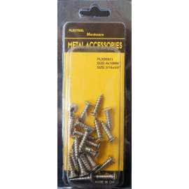 Plextool Flat Head Phillips Stainless Steel Screws 3/16x5/8", 22pcs/PK, 24 PK/Box, Total 528pcs (PLX00621)