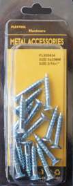Plextool Flat Head Countersunk Wood Screws 3/16" x 1", 15pcs/PK, 24 PK/Box, Total 360pcs (PLX00634)