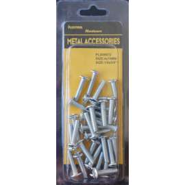 Plextool Round Head Combination Machine Screws 1/8x5/8", 30pcs/PK, 24 PK/Box, Total 720pcs (PLX00672)