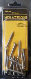 Plextool Flat Head Phillips Stainless Steel Screws 3/16x1-1/4", 14pcs/PK, 24 PK/Box, Total 336pcs (PLX00623)