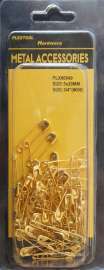 Plextool Safety Pins Golden Tone #000, 3/4", 65pcs/PK, 24 PK/Box, Total 1560pcs (PLX00549)