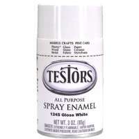 Testors 1245T Enamel Spray Paint, 3 oz Aerosol Can, White