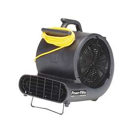 Powr-Flite PDS1 Power-Dryer, 120 V, 3800 fpm, Co-Polymer/Polypropylene, Black