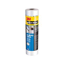 3M AMF72 Advanced Masking Film, 90 ft L, 72 in W, 0.4 mil Thick, Clear