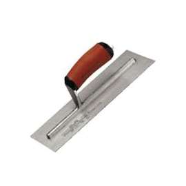 Marshalltown MXS1D Finishing Trowel, Tempered Blade, Curved Handle, Carbon Steel Blade