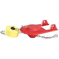 Korky 2004BP Toilet Flapper, Chlorazone Rubber, Red