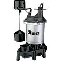 Sta-Rite Simer 2164 Sump Pump, 115 V, 3.9 A, 1-1/4 in Inlet, 1-1/2 in Outlet, 660 gph