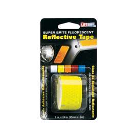 INCOM RE181 Reflective Tape, 24 in L, 1 in W, Neonbrite Fluorescent Lime