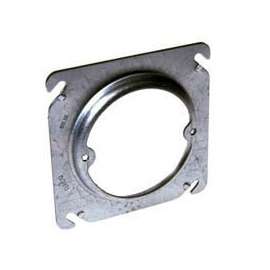 RACO 8756 Electrical Box Cover, 4 in L, 4 in W, Square, Galvanized Steel