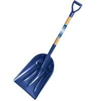 UnionTools 1681500 Snow Scoop, Polyethylene Blade, Wood Handle, 46 in OAL