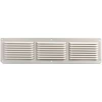 Master Flow EAC16X4W Undereave Vent, Aluminum, White