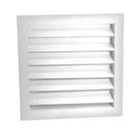 Master Flow DA1212W Dual Louver, 12 in L x 12 in W Rough Opening, Aluminum, White