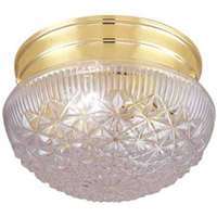 Boston Harbor Dimmable Round Ceiling Light Fixture, (1) 60/13 W Medium A19/Cfl Lamp, Polished Brass
