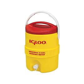 IGLOO 400 Series 00000421 Water Cooler, 2 gal Tank, Red/Yellow