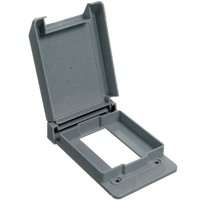 Carlon E98GFCN-CAR Device Cover, 4-53/64 in L, 3-11/16 in W, Rectangular, Polycarbonate, For GFCI Receptacles