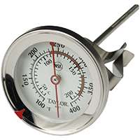 TAYLOR 5911N Multi-Use Candy/Deep Fry Thermometer, 100 to 400 deg F, Analog Display