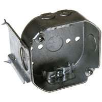 RACO 160 Octagon Box, 1-Gang, Steel, Gray