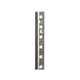 Knape & Vogt 255 Series PK255 ZC 48 Heavy-Duty Shelf Standard, 500 lb Weight Capacity, Mortise Mounting, 23 ga, Steel