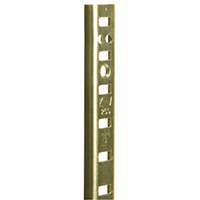 Knape & Vogt 255 Series PK255 BR 48 Heavy-Duty Shelf Standard, 500 lb Weight Capacity, Mortise Mounting, 23 ga, Steel