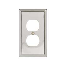 Amerelle 161D Duplex Receptacle Wallplate, 1-Gang, Steel