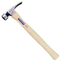 Vaughan 606M Straight Claw Rip Framing Hammer, 28 oz Head, Steel Head, 18 in OAL, White Handle