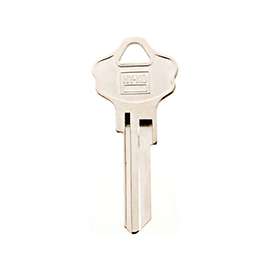 Hy-Ko 11010KW10 Key Blank with Color Dipped Head, Brass, Nickel Plated