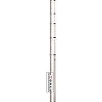 CST 06-816C Telescoping Leveling Rod Rectangular, 16 ft L, Feet/8ths/100ths, Aluminum