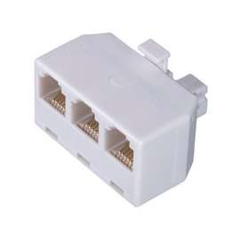 Zenith TS1001SPJ3W Telephone Splitter, 3 Ports/Ways, White