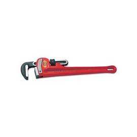 Heavy-Duty Straight Pipe Wrench, Steel Jaw, 14 in
