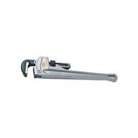 Aluminum Straight Pipe Wrenches, Alloy Steel Jaw, 18 in