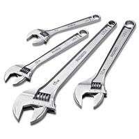 Adjustable Wrenches, 10 in Long, 1 1/8 in Opening, Cobalt Plated