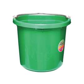 FORTEX-FORTIFLEX FB-120GR Heavy-Duty Flat-Back Bucket, Fortalloy Rubber/HDPE, Green