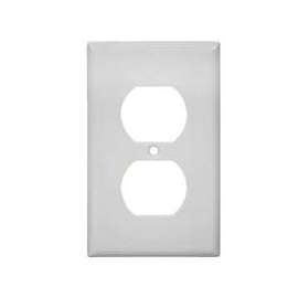 Eaton Wiring Devices 2132W-BOX Standard-Size Duplex Receptacle Wallplate, 1-Gang, Thermoset, White