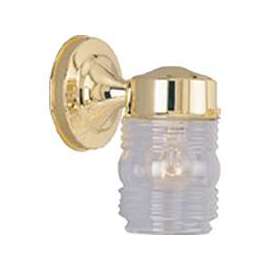 Boston Harbor Dimmable Outdoor Lantern, (1) 60/13 W Medium A19/Cfl Lamp, Polished Brass