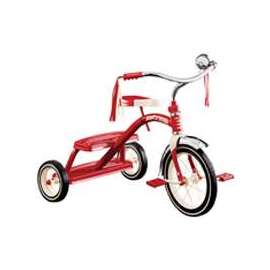 RADIO FLYER 33 Dual Deck Tricycle, 49 lb Weight Capacity, 12 x 1-1/4 in Front Wheel, 7 x 1-1/2 in Rear Wheel, Red