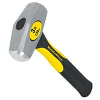 Vulcan Drilling Hammer, 3 Lb, Steel Head, Fiberglass