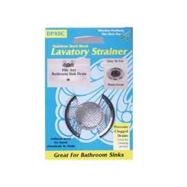 Whedon DP40C Lavatory Strainer with Ring, 2-1/4 in Dia, Stainless Steel